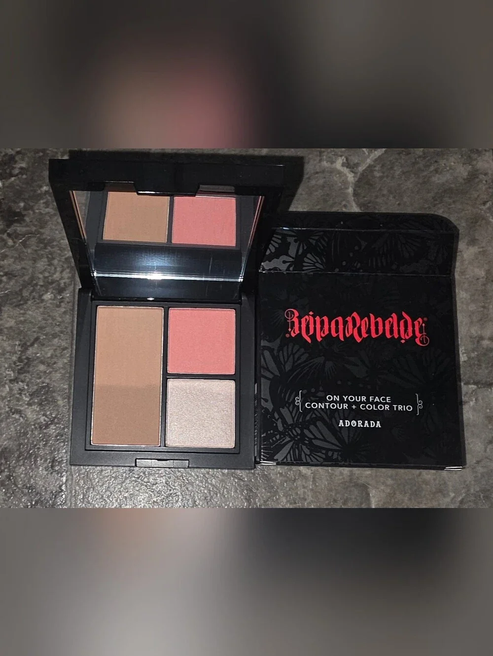 Reina Rebelde On Your Face Contour + Color Trio in Adorada 0.25oz BNIB